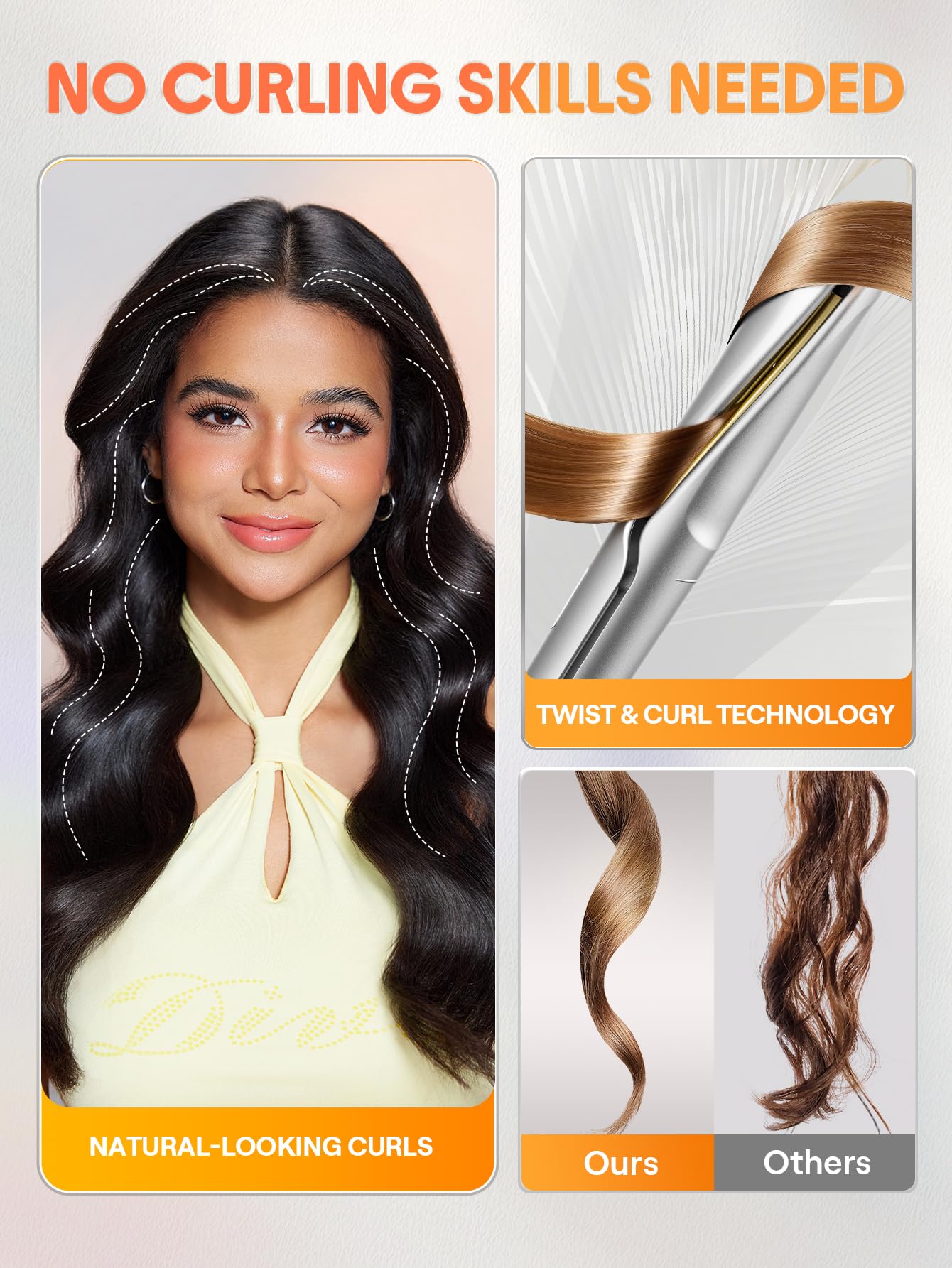 SHEGLAM Flat Iron Hair Straightener, 2-in-1 Twist Ceramic Hair Straightener and Curler, 1 inch, Fast Heating with LCD Display, Multi Styler Round Ion Flat Iron, 302-446°F, Anti-Frizz for Less Damage
