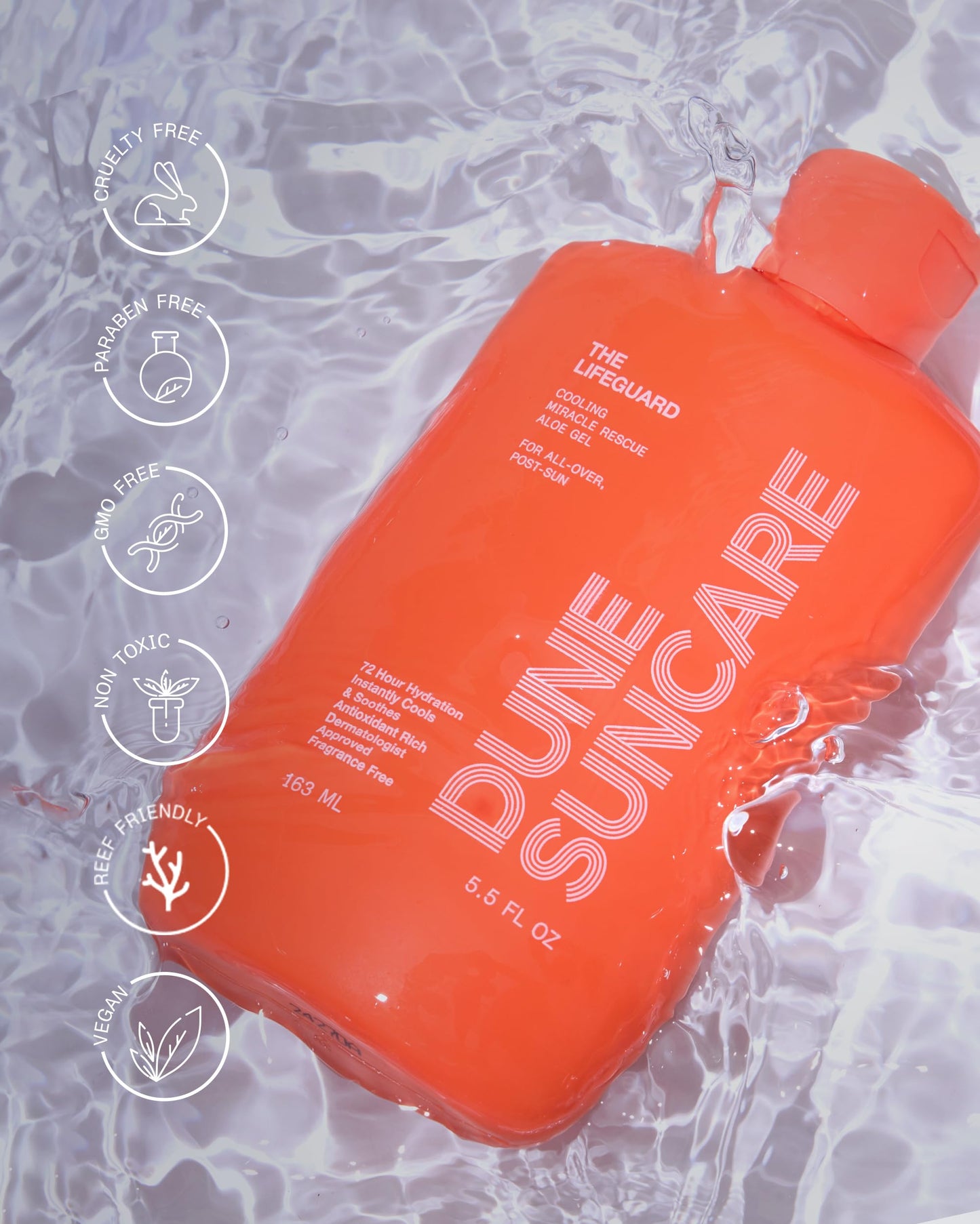 DUNE The Lifeguard After Sun Aloe Vera Gel, Cooling Gel for Sunburn Relief