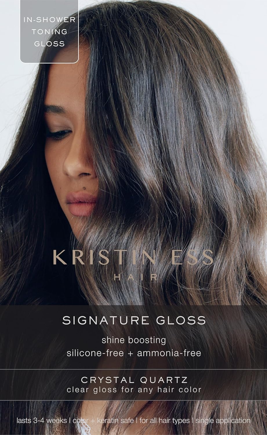 Kristin Ess Hair Crystal Quartz Gloss - Shine Boosting Treatment for All Hair Types | Vegan & Paraben-Free