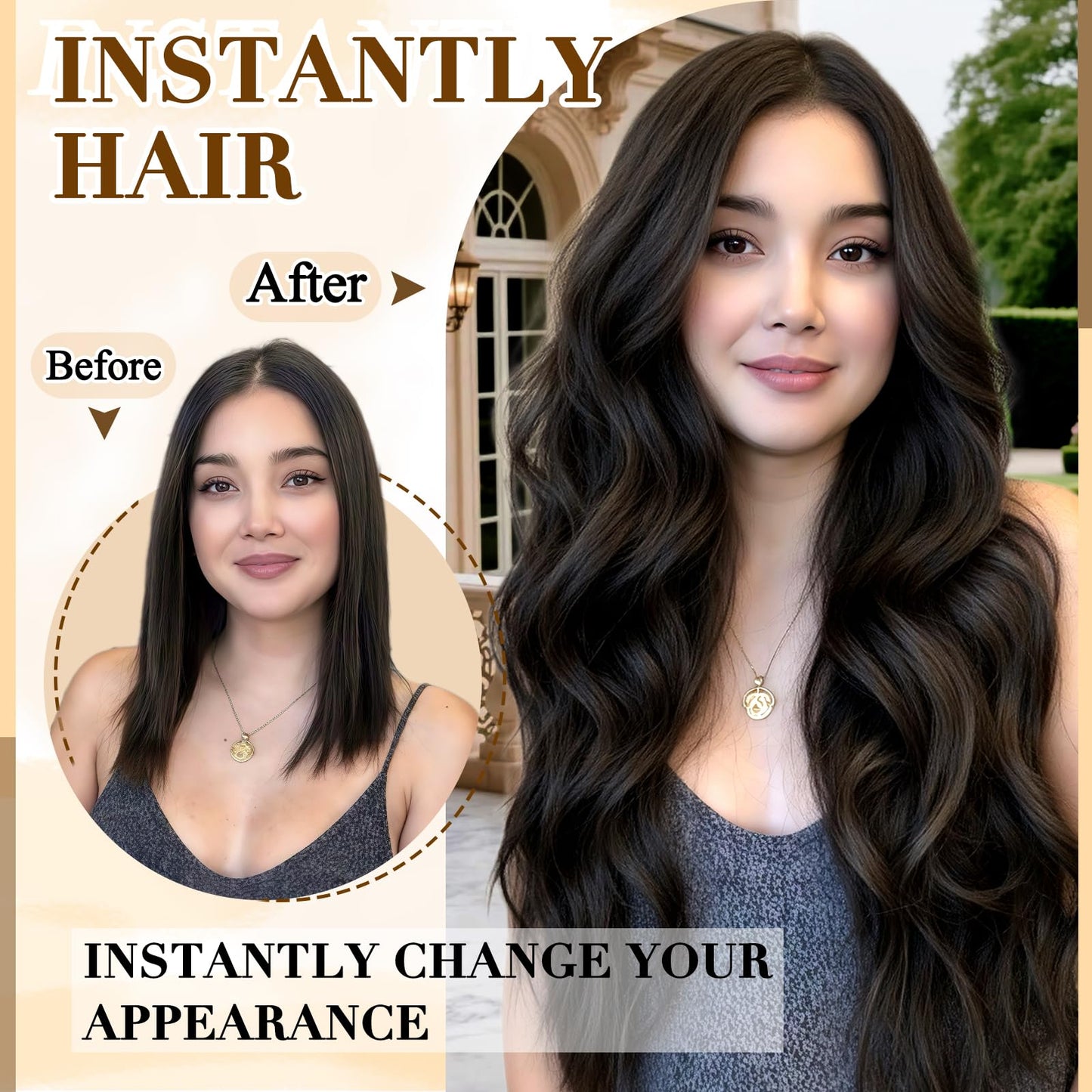 Clip in Hair Extensions Real Human Hair, 16 inch 90g, Balayage Invisible Remy Human hair Clip in Extensions for Women Seamless Straight 8Pcs Double Weft Natural Black