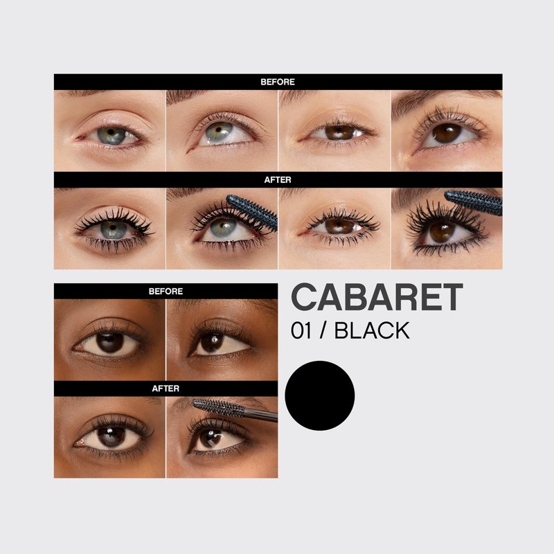 Vivienne Sabó Classic Mascara Cabaret – Volume and Length Mascara for Defined Everyday Lashes, Clean, Smudge-Resistant, Cruelty-Free, Blackest Black, Made in Italy, 0.3 fl oz