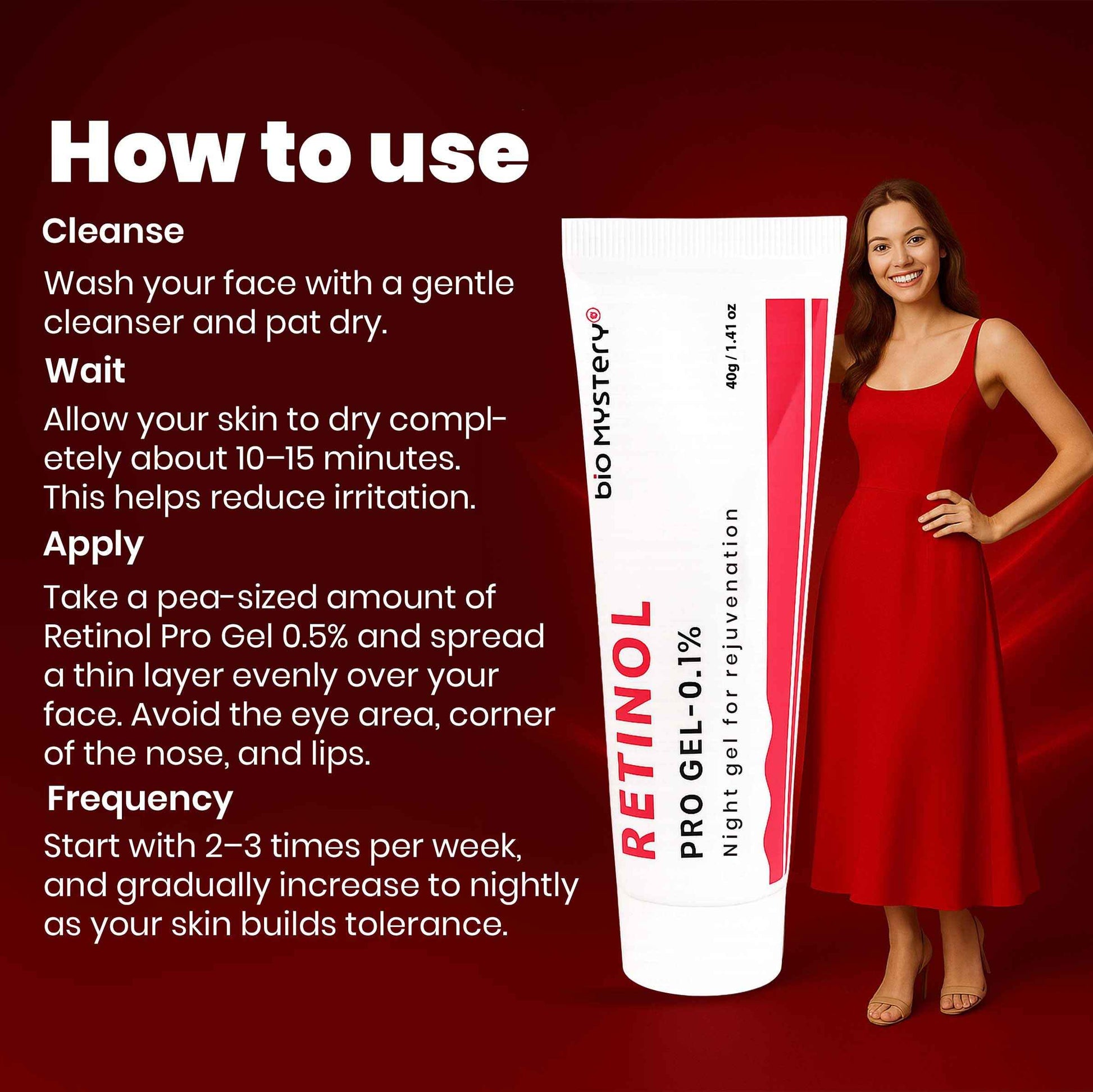 Bio Mystery Retinol Pro Gel 0.1 (40 Gram/1.41 Oz)