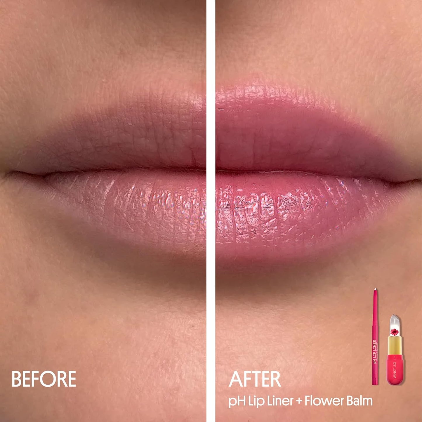 Winky Lux Flower Balm - Color Changing pH Lip Balm | Vegan & Cruelty-Free Hydrating Sheer Pink Lipstick