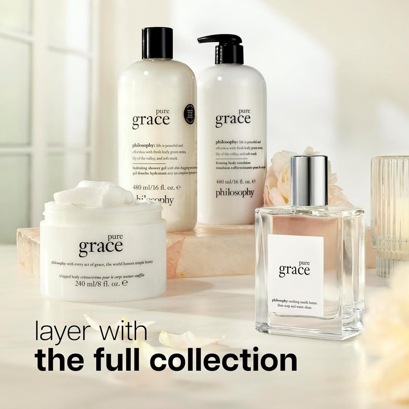 Pure Grace Women's Perfume - Crisp & Clean Fragrance with Water Lily, Leafy Greens & Musk | Long-Lasting Scent