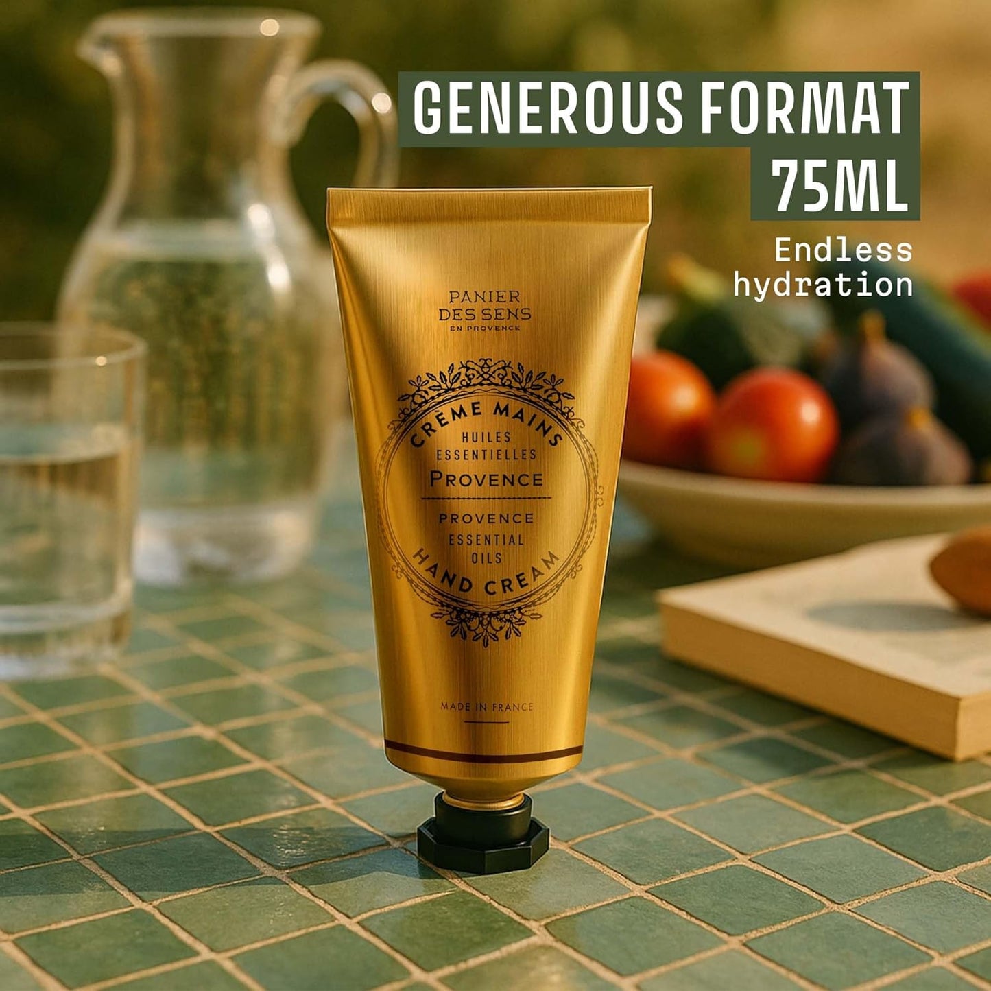 Provence Citrus Hand Cream - Moisturizing Lotion for Dry Skin | 97% Natural Ingredients, 2.5 Fl Oz