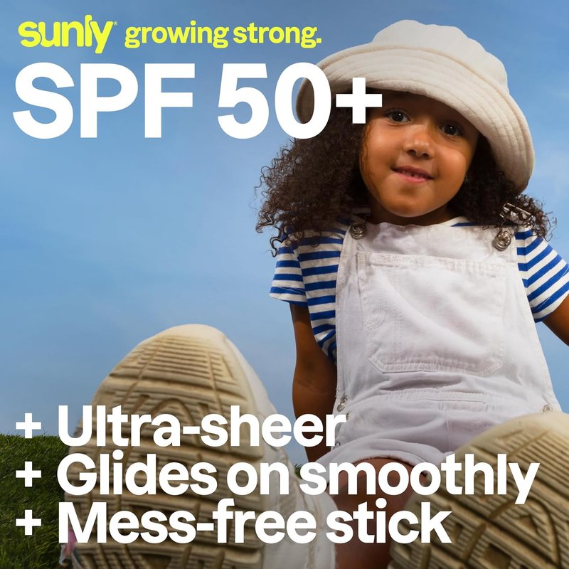 Kids Mineral Sunscreen Stick SPF 50 - EWG Verified, Non-Nano Zinc Oxide, Lightweight & Vegan | 2 Oz