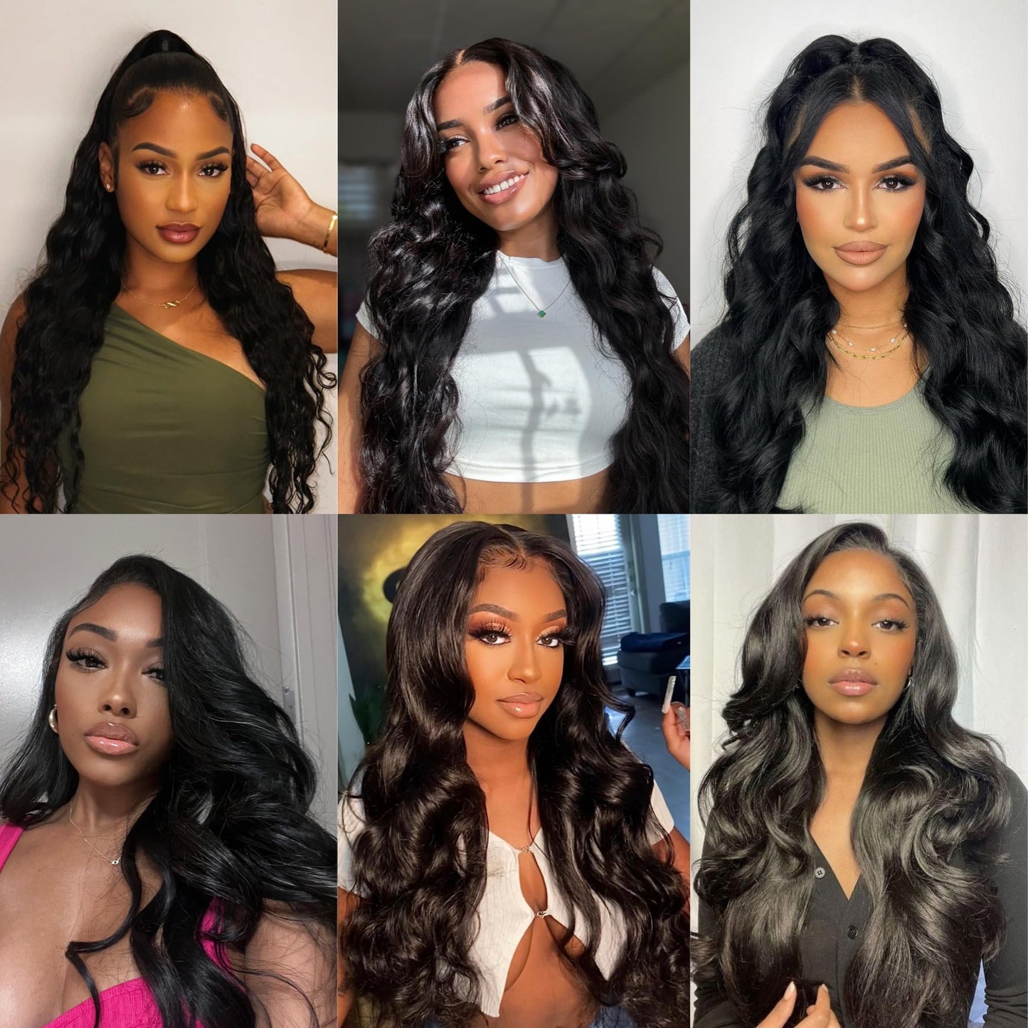 PREMPO 13x6 Lace Front Wigs, 28 Inch Wavy Wig Pre Plucked 180% Density Wear and Go Glueless Wigs As Human Hair Heat Resistant Synthetic Wig with Baby Hair, #2 Natural Black