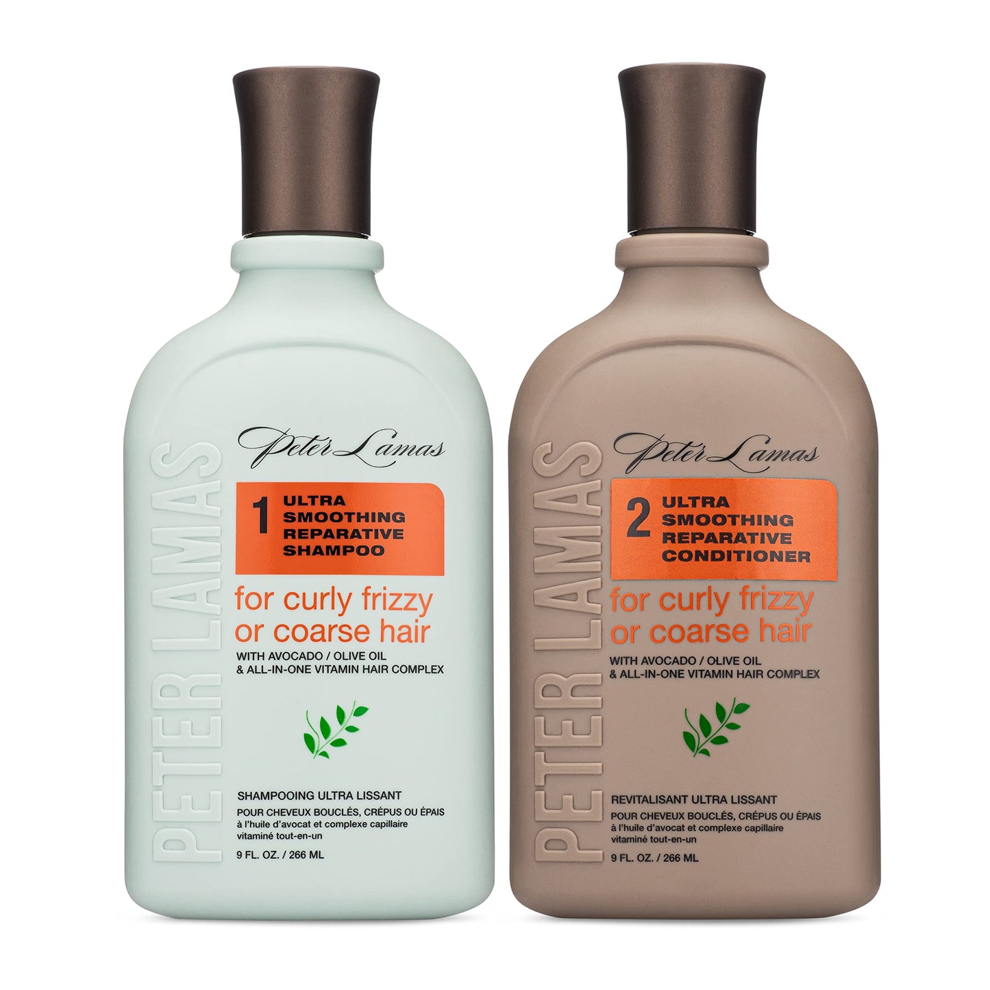 Peter Lamas Ultra Smoothing Conditioner (9 Oz) | Infused with Avocado and Olive Oil | Soften Hair, Increase Shine & Eliminate Frizz | For Curly, Frizzy, Coarse Hair | Vegan, Paraben & Sulfate-Free