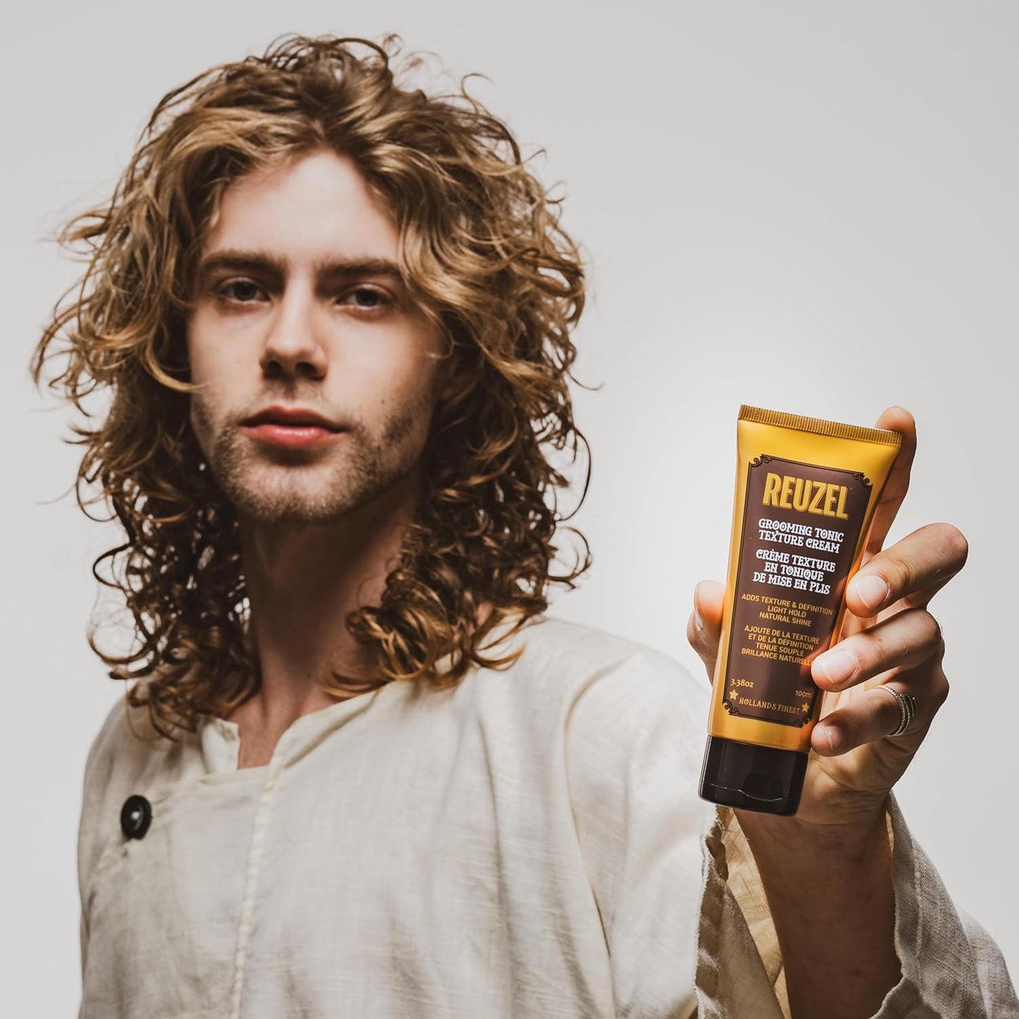 Reuzel Grooming Tonic Cream - Light Hold Curl Definition & Natural Shine | 3.38oz