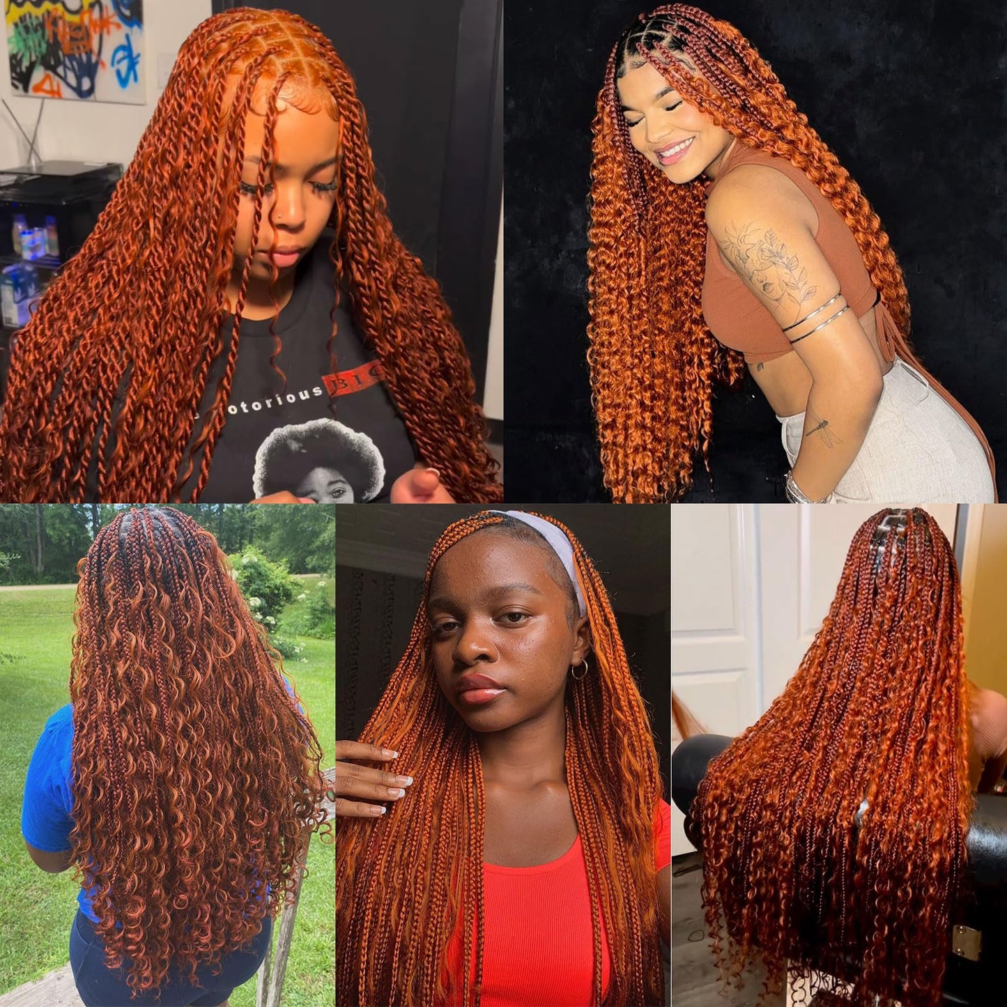 Ginger Human Braiding Hair 16 Inch 100 g 2 Bundle Deep Water Wave Bulk Human Hair for Braiding Curly Human Hair for Boho Braids Wet and Wavy Human Hair Extensions No Weft Micro Braiding Hair