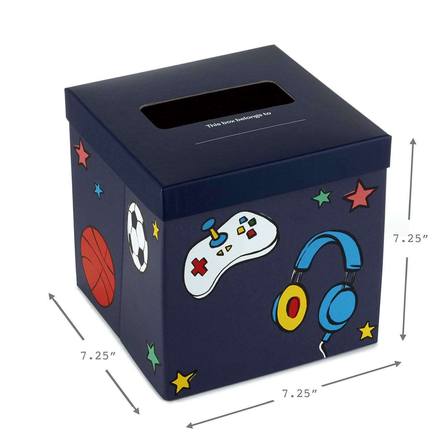 Hallmark Boys Valentines Day Cards and Mailbox for Kids School Classroom Exchange, Games and Sports (1 Box, 32 Valentine Cards, 35 Stickers, 1 Teacher Card)