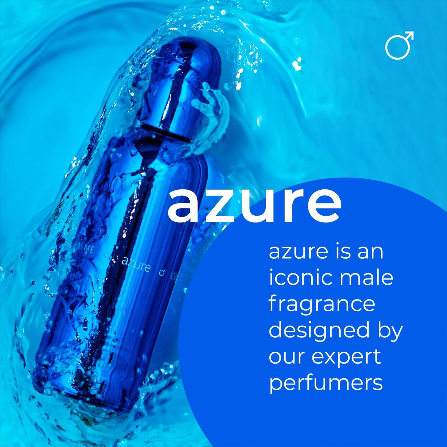 COLOUR ME Azure Perfume. 100ml Eau de Parfum Men, Luxury Fragrance - Aftershave, Long Lasting Perfumes for Men by Milton-Lloyd