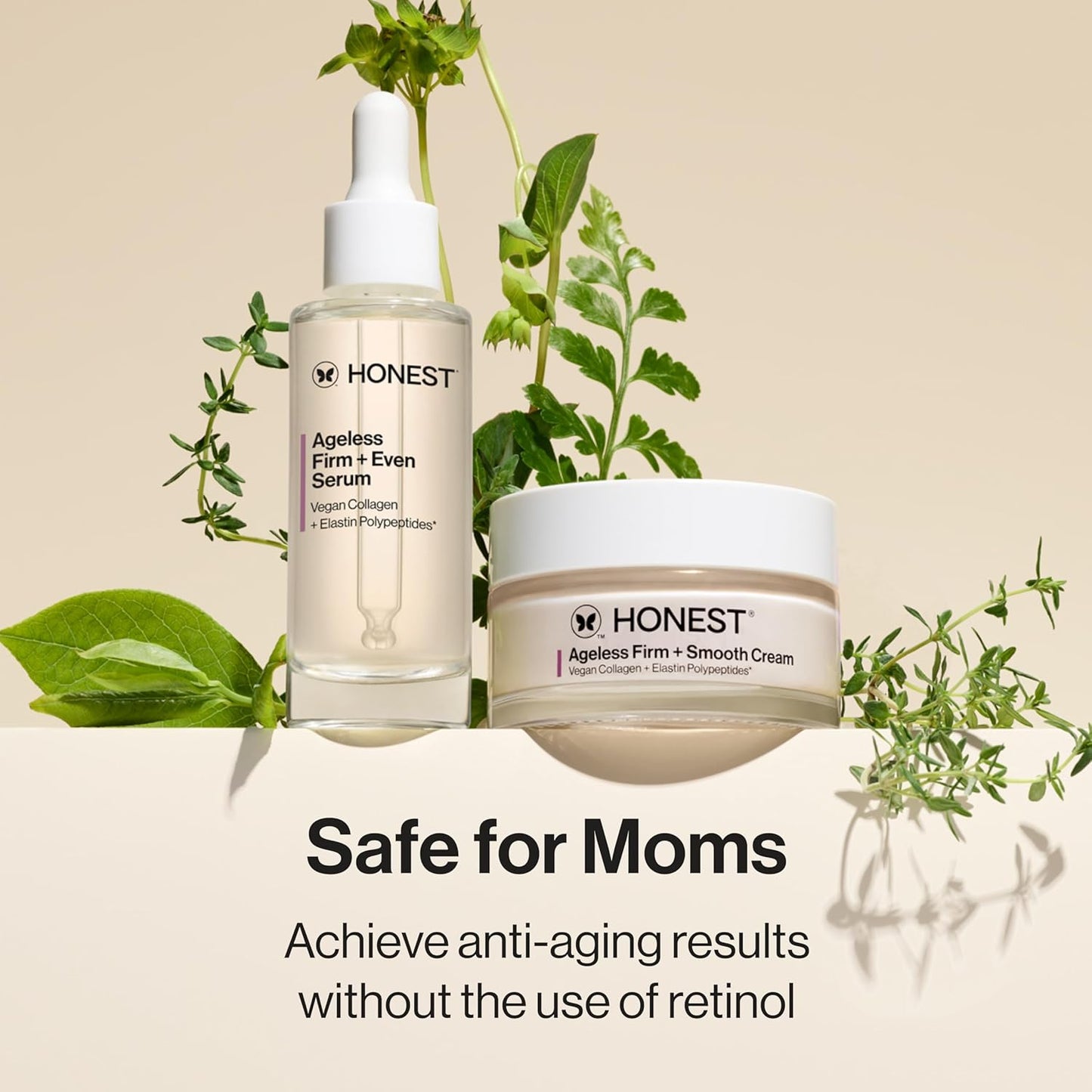 Honest Beauty Ageless Firming Cream - Vegan Collagen & Elastin, Fragrance-Free | 1.7 fl oz