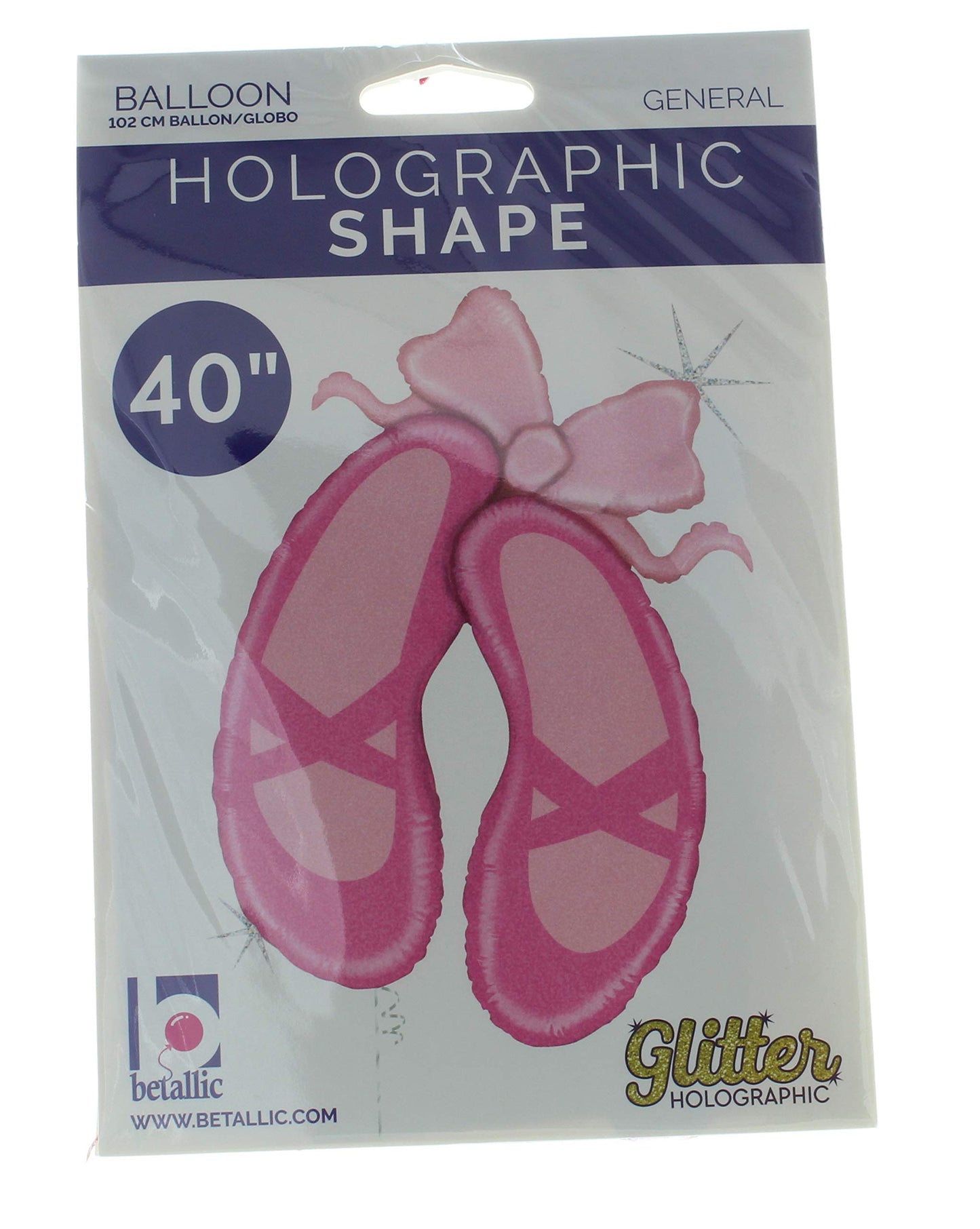 Betallic 35862 Ballet Slippers Foil Mylar Party Balloon, 40", Multicolor, Pack of 1