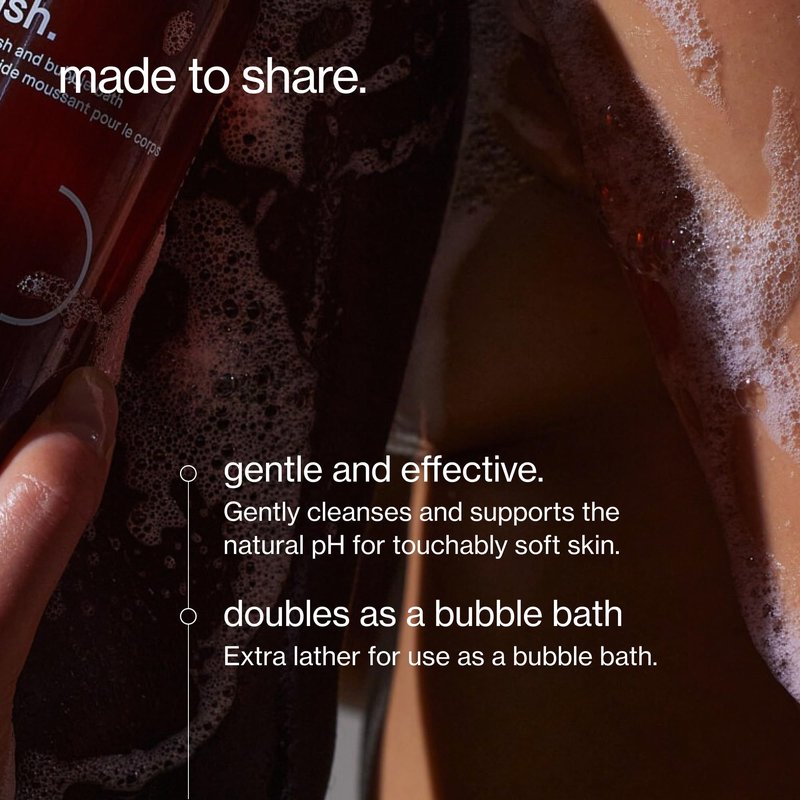 Maude Wash - pH Balanced Moisturizing Body Wash - Sandalwood & Eucalyptus Body Soap & Bubble Bath - With Smoothing Niacinamide & Aloe - Gentle Everyday Shower Gel & Relaxing Bath Soap - No.3 (12 oz)
