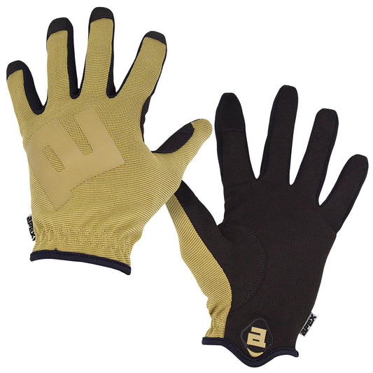 APEX 1.0 High Dexterity Gloves for Work, Tactical, Shooting, Hunting, Multi Sport, Outdoor Protection, Full Finger, Snug Secure Fit, Breathable Design, Large, Coyote