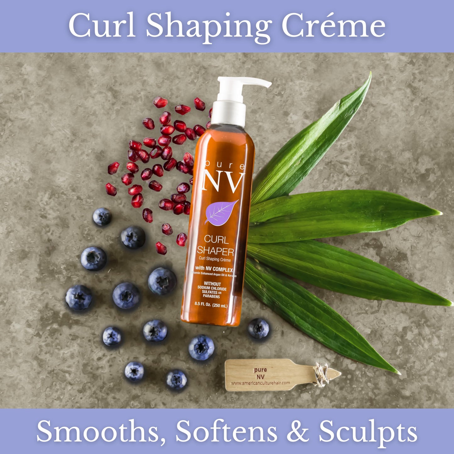 Pure NV Versatility 1 Day Frizz Free Treatment Smoothing & Curling Lotion, Made From Natural Vitamins & Minerals, Keratin, Collagen & Argan Oil Infused To Repair, Restore & Strengthen 8.5 Oz