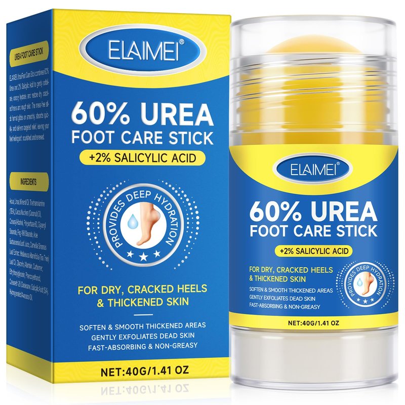ConfidMiss Foot Care Stick with 60% Urea 2% Salicylic Acid Aloe Vera coconut tea tree oil, Foot Callus Dead Hard Skin Remover Moisturizer for Rough Dry Cracked Feet, Knees, Elbows, Hands Repair Stick
