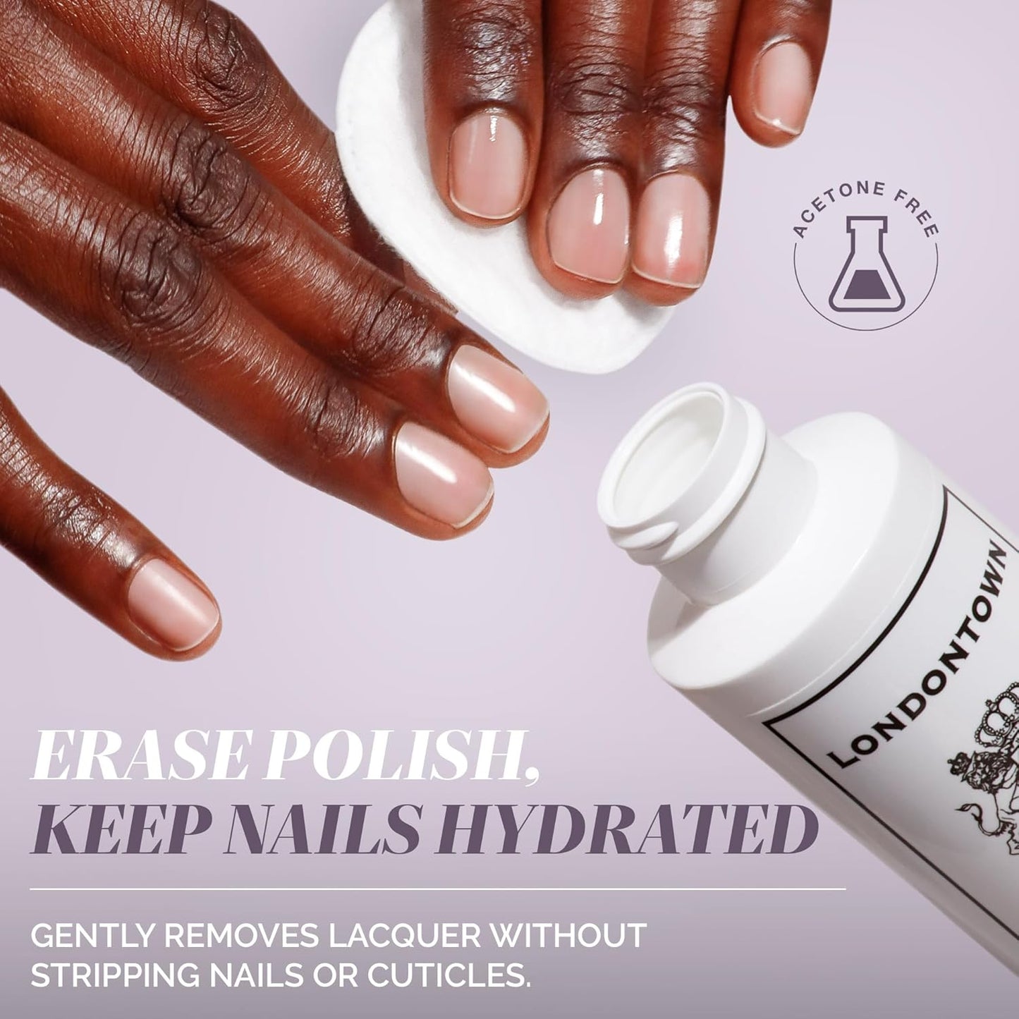 Nail Polish Remover Set - Acetone-Free, Gentle Non-Drying Pads | Conditions Nails & Cuticles, 8 Fl Oz