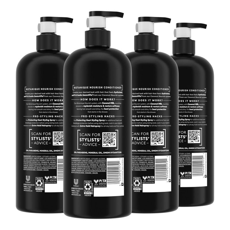 TRESemmé Conditioner Botanique Nourish 4 Pack With 100% Natural Coconut Milk and Aloe Vera 28 Fl Oz