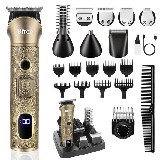 Ufree 7-in-1 Beard Trimmer for Men, Electric Razor Shaver, Men Grooming Kit
