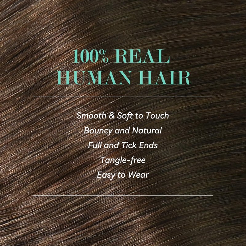 Ukira Medium Brown Hair Extensions Real Human Hair, 15 Inch 75g 7pcs Brown Clip in Hair Extensions Real Human Hair, Soft Natural Straight Remy Human Hair Clip in Extensions for Women