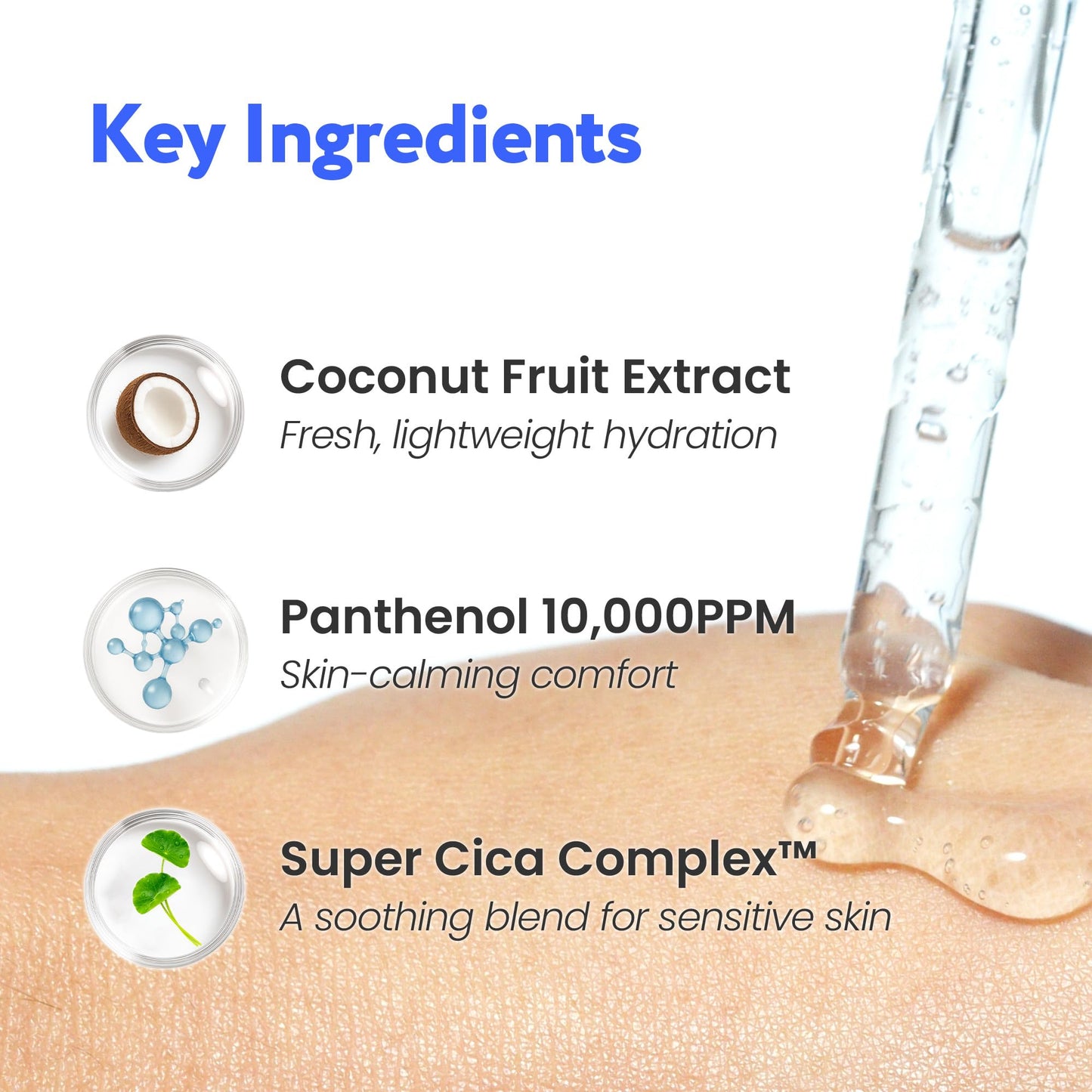 SOONDING Coconut Water Glow Calming Serum | Soothing for Sensitive Skin | Daily Hydration | Panthenol, Niacinamide & Centella | Fragrance-Free | Korean Skin care (30ml / 1.01 fl oz)