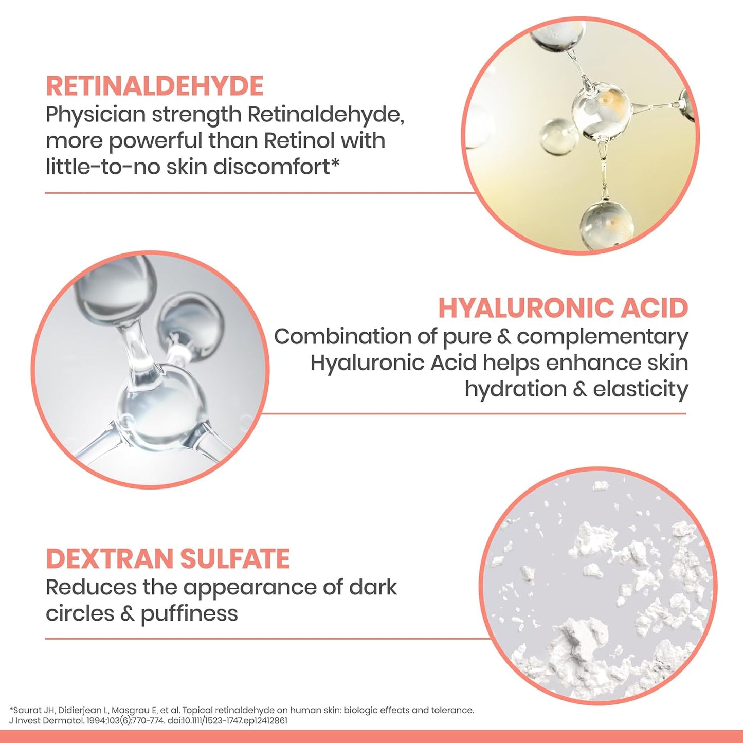 Avène Advanced 3-In-1 Eye Cream - Retinaldehyde & Hyaluronic Acid | Smooths Wrinkles, Reduces Puffiness & Dark Circles