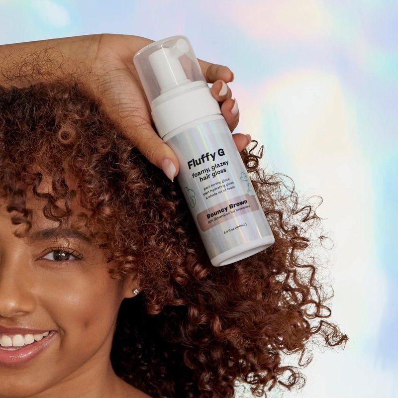 Hally Hair Fluffy G Hair Gloss - Brown Color Glaze for High Shine, Vibrant & Fuller-Looking Hair | 3.4 fl oz