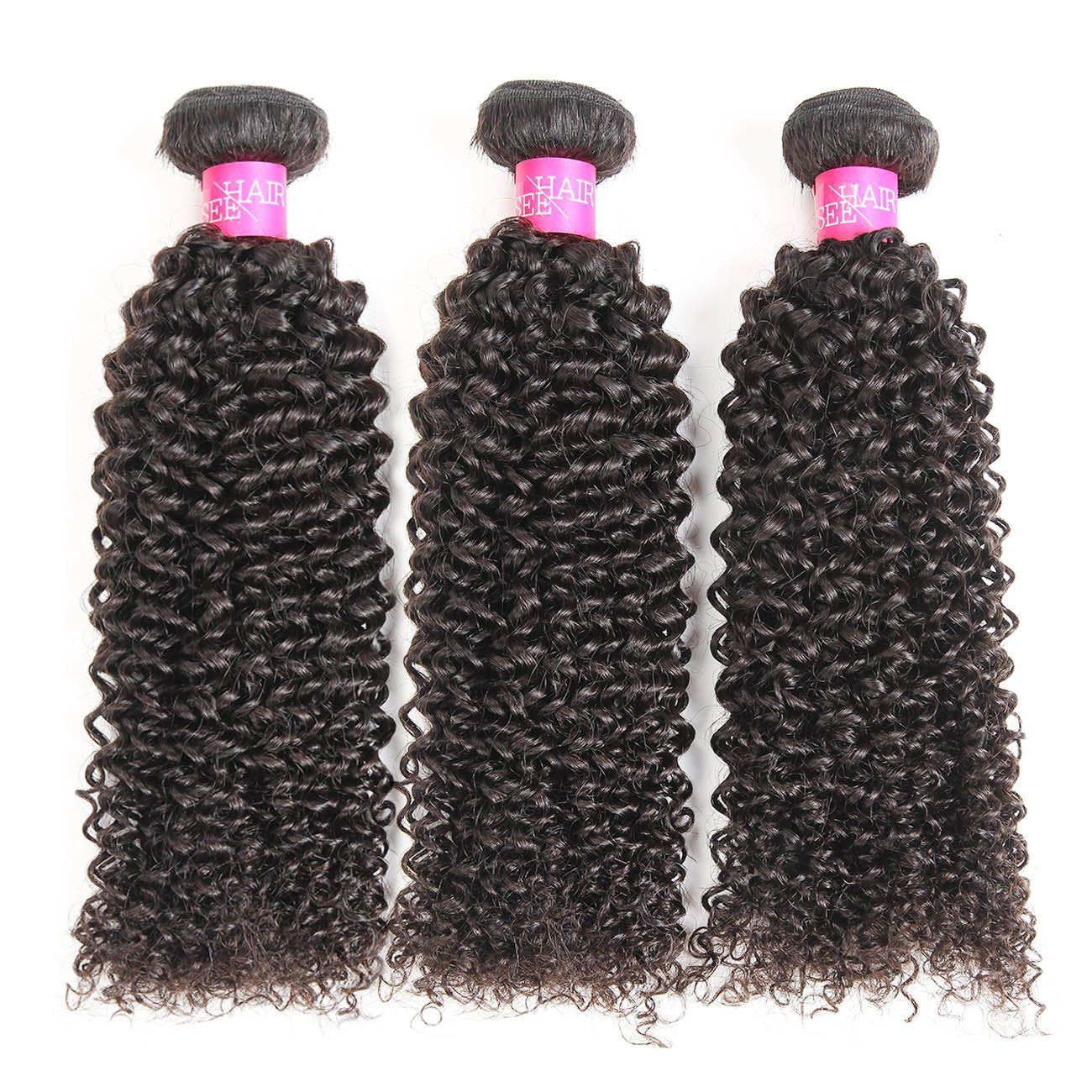 ISEE Hair Virgin Malaysian Deep Curly Jerry Curly Human Hair One Bundles,100% Unprocessed Human Hair Extensions Natural Black Can Be Dyed (14'')
