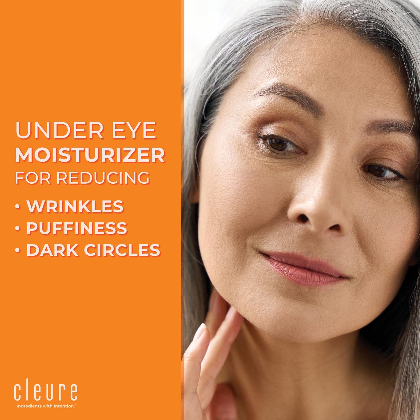 Cleure Anti Aging Eye Gel - Gentle Daily Hydrating Eye Serum for Sensitive, Dry Skin - Fragrance Free (1 fl oz, Pack of 1)