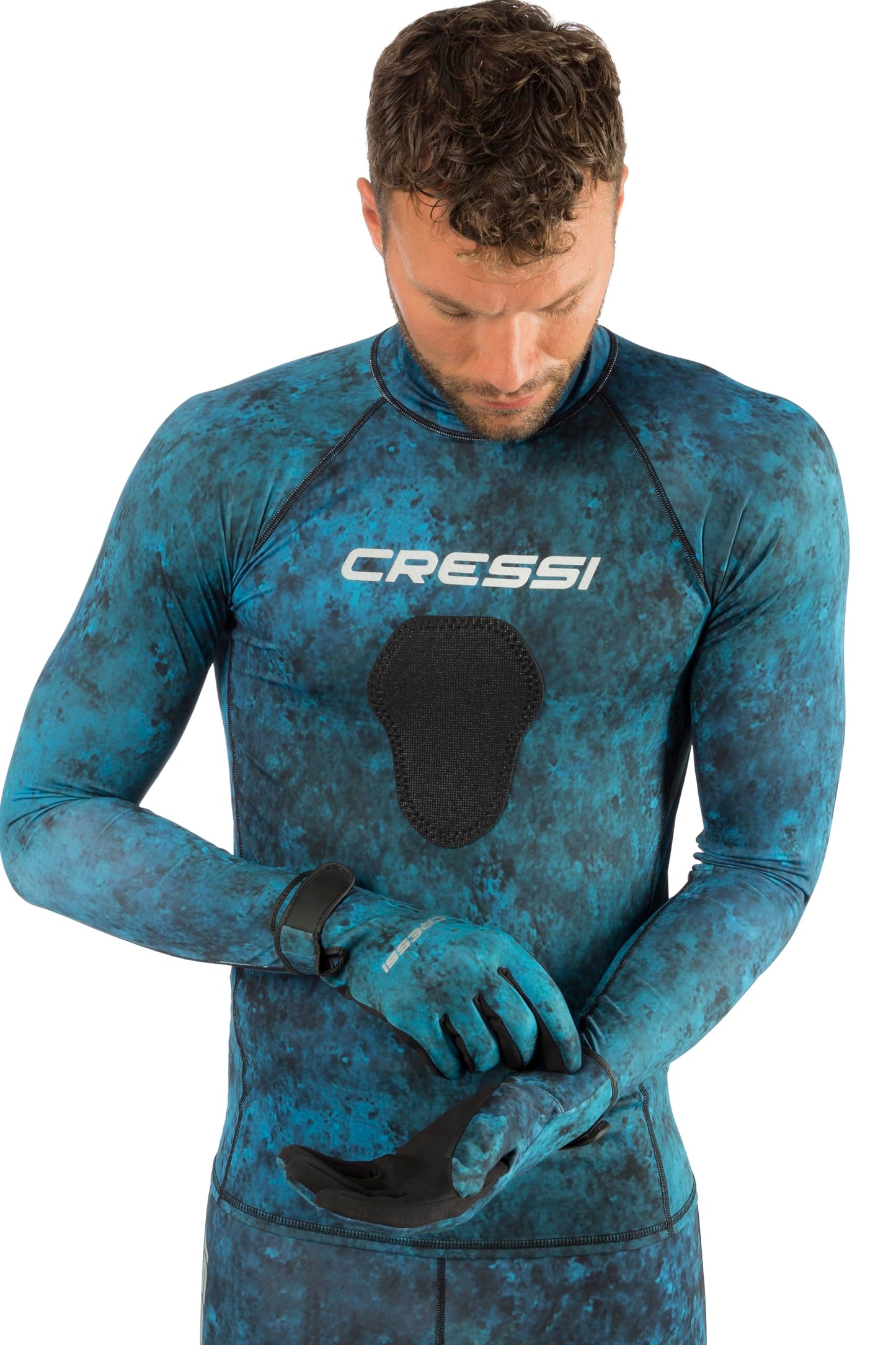 Cressi Tropical 2mm gloves, blue hunter, XL