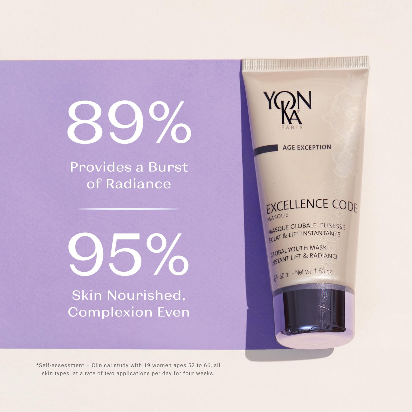Yonka Excellence Code Masque | Anti-Aging Face Mask and Overnight Sleep Treatment with Hyaluronic Acid | Lift and Firm Skin | Paraben-Free | 1.83 oz