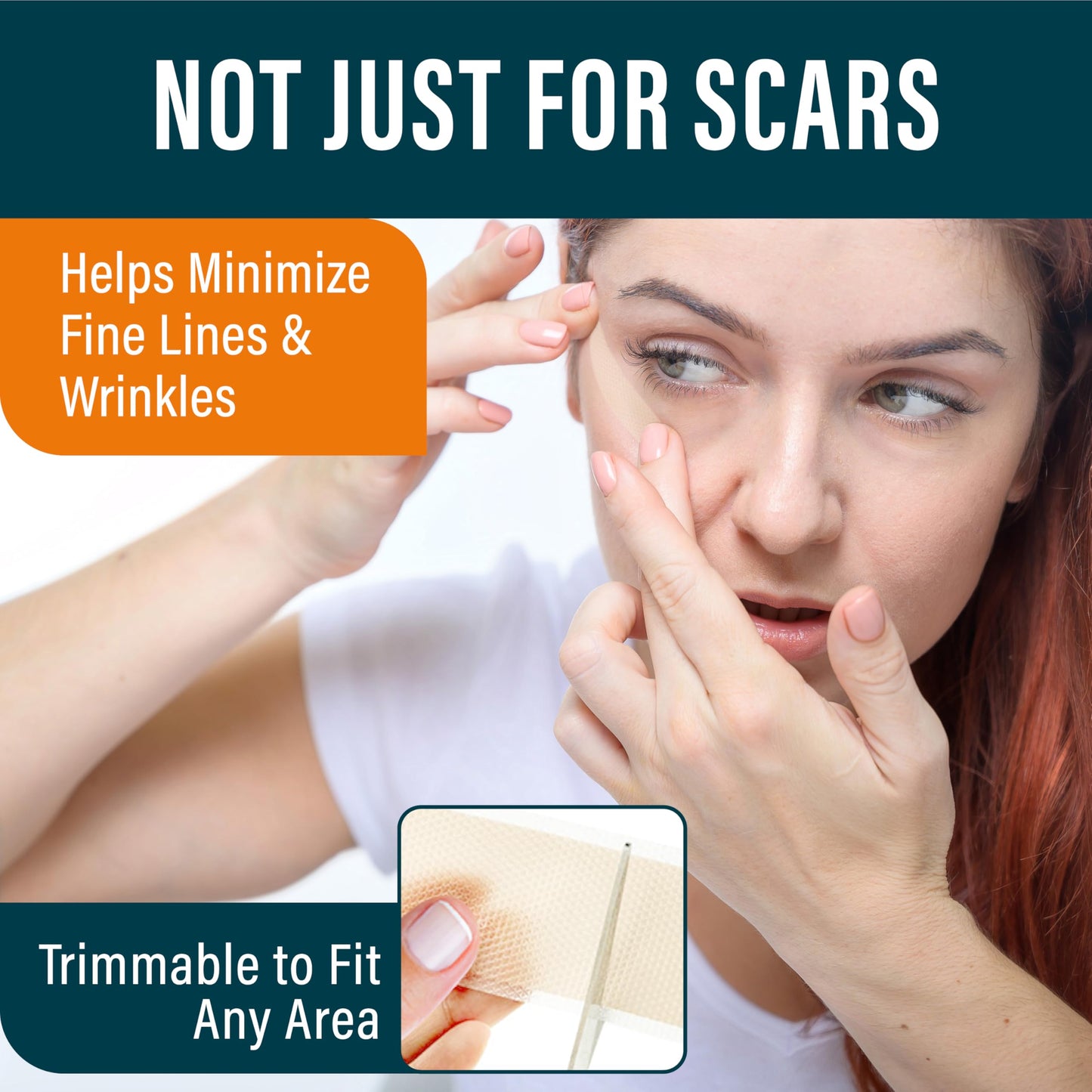 NUVADERMIS Silicone Scar Sheets - Extra Long Scar Sheets for C-Section, Tummy Tuck, Keloid, and Surgical Scars - Reusable Medical Grade Silicone Scar Sheets - 2 Packs of 4 - Medium Tone