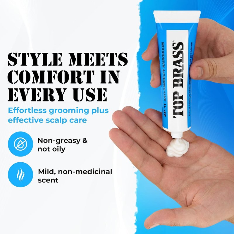 Anti-Dandruff Hair Cream for Men & Women - Styling Cream with Beeswax & Candelilla | Relieves Dry Scalp, Flaking & Itching - 3 Pack
