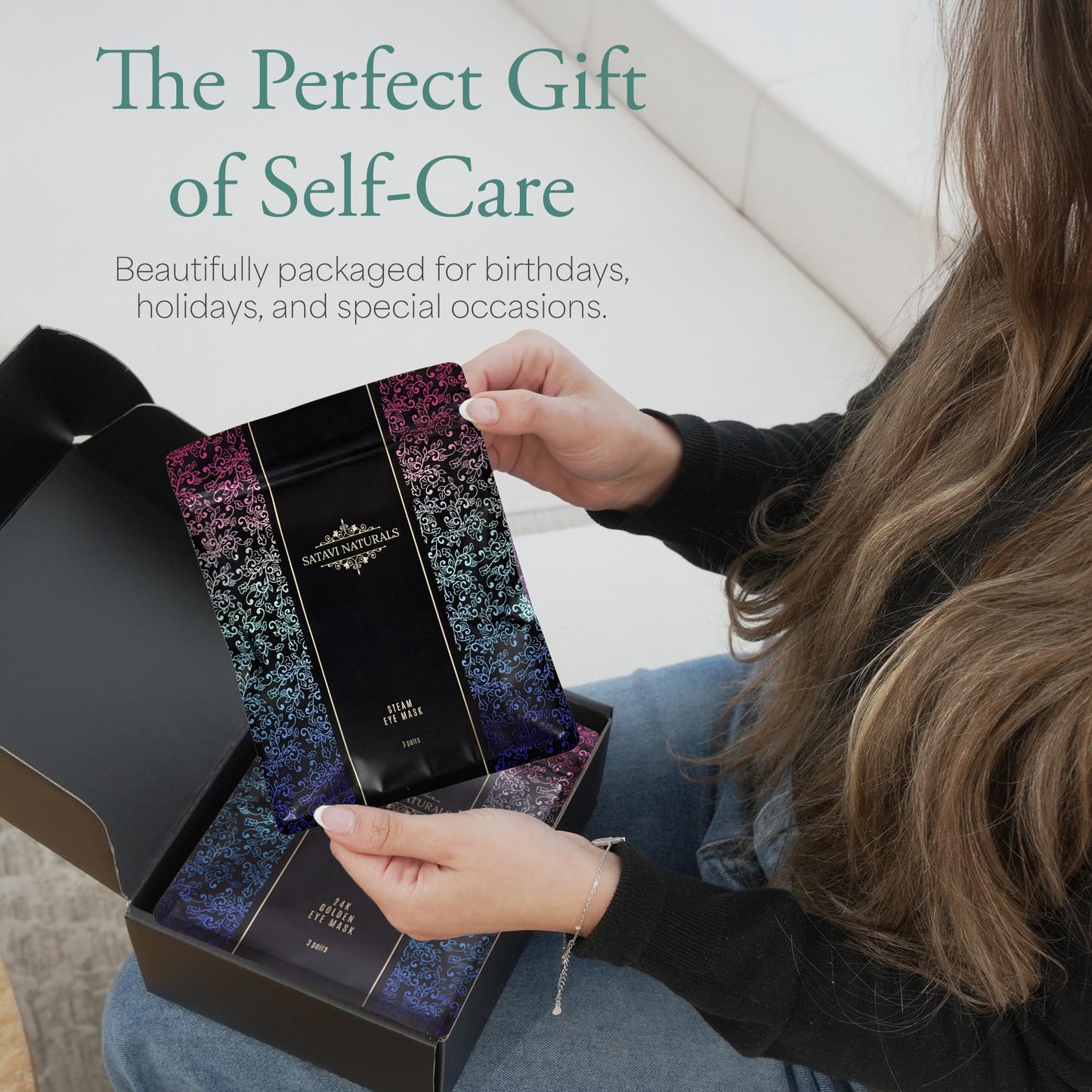 Spa Gift Set for Women – The Mini Spa Retreat | Bath Bombs, Sugar Scrub, Candle, 24K Gold Eye Masks & Steam Eye Mask | Self Care & Relaxation Gift Box for Stress Relief at Home