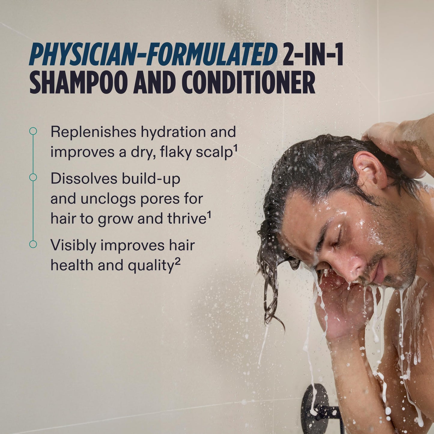 Nutrafol Men's Shampoo and Conditioner 2-in-1, Cleanses, Hydrates, Unclogs Pores, Improves Hair Volume & Strength, Physician-formulated for Thinning Hair, Color Safe, Sulfate Free - 8.1 Fl Oz Bottle