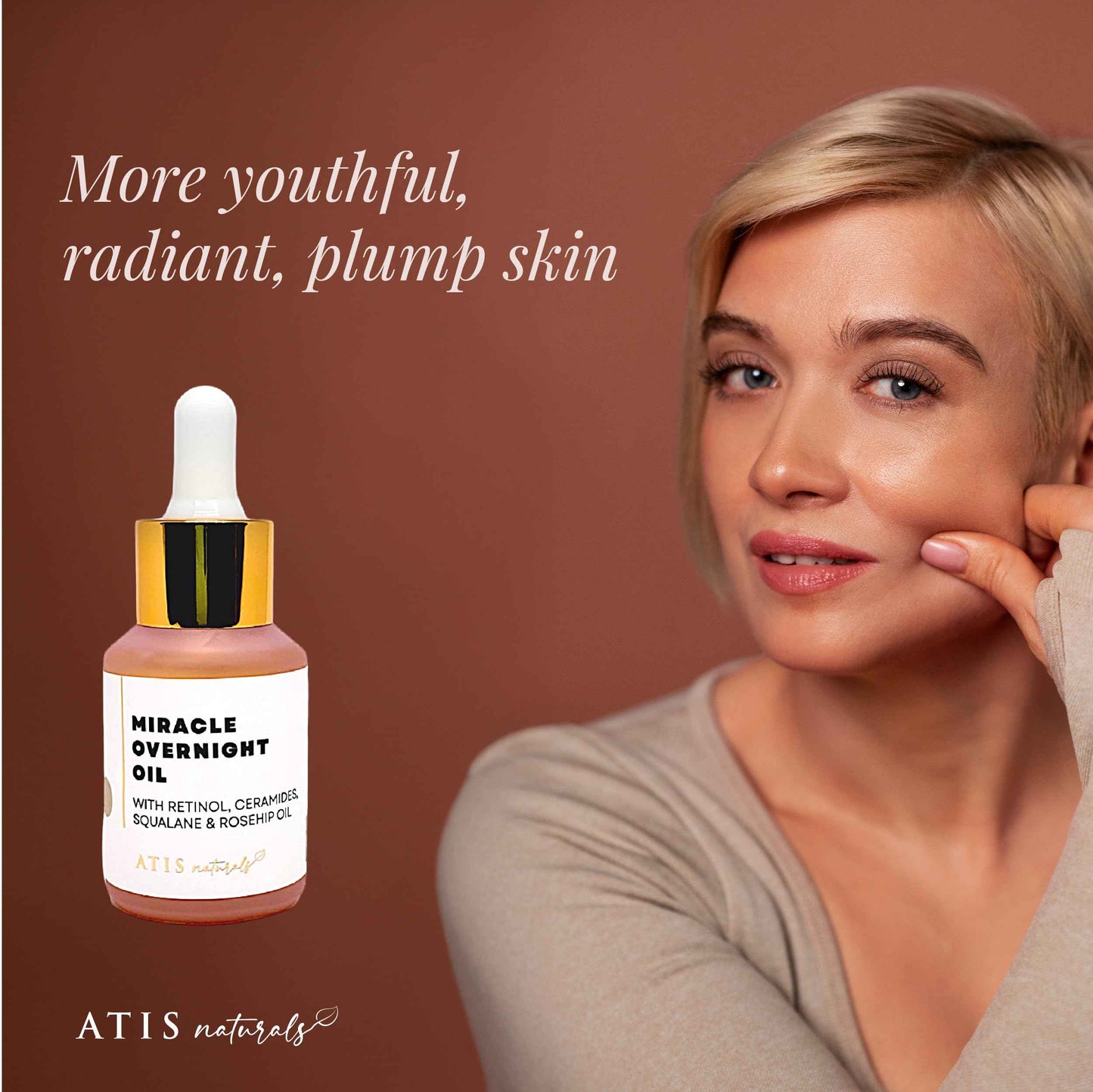 Miracle Overnight Retinol & Squalane Oil with Ceramides & Rosehip Oil for Face - Potent Anti Aging Face Serum to Reduce Fine Lines & Wrinkles | Gua Sha Oil, Retinol Serum