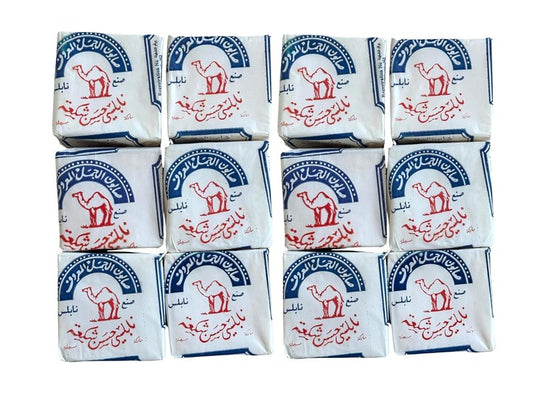 Palestinian Olive Oil Soap Bar - Handmade Organic Soap from Nablus | Traditional West Bank (12 Bars)