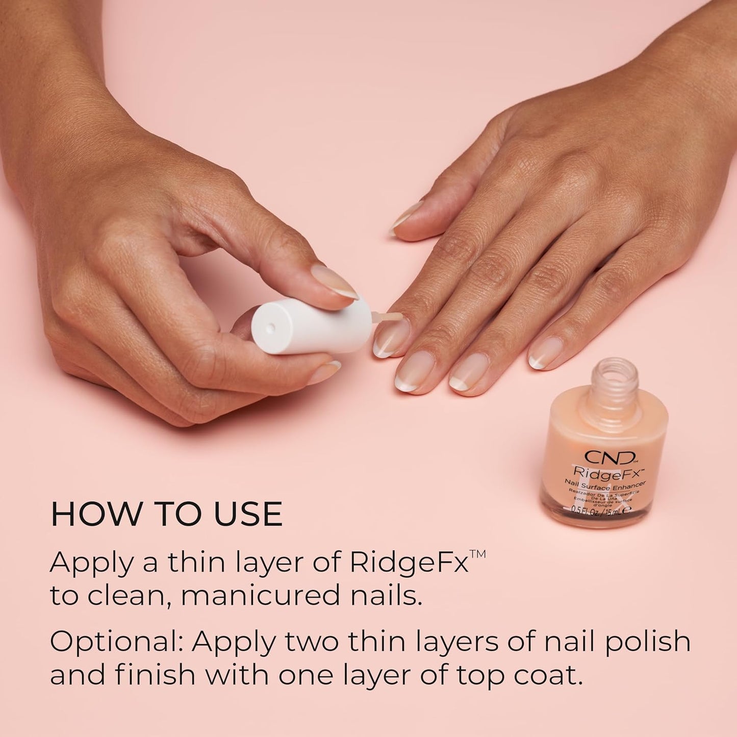 CND RidgeFx Nail Surface Enhancer - Smooth & Perfect Nails | 0.5 Fl Oz (15 ml)