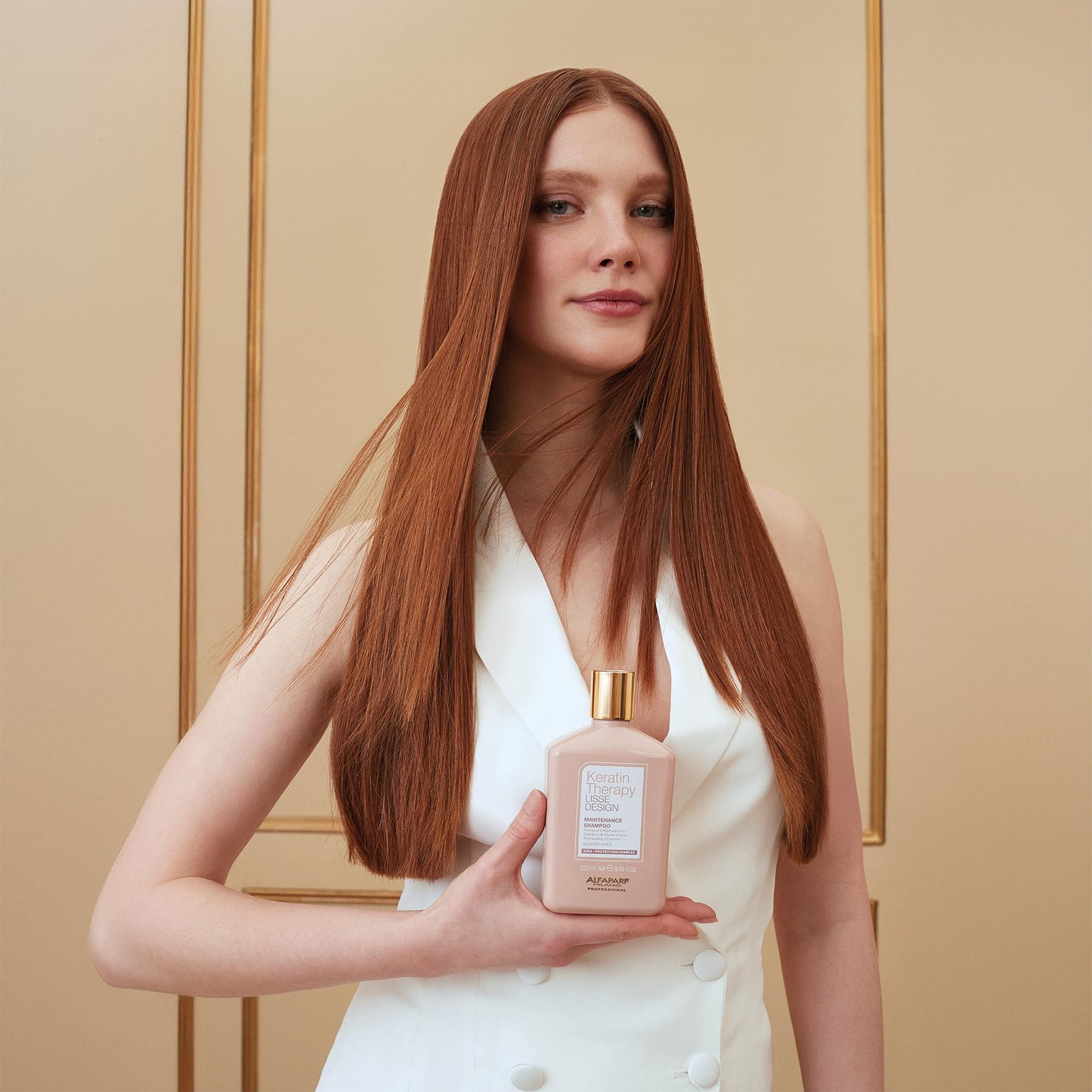 ALFAPARF MILANO Lisse Design Keratin Shampoo for Damaged Hair - Anti-Frizz - Maintains Brazilian Keratin Therapy Treatments - Smoothing, Straightening, Hydrating with Collagen (8.45 oz)