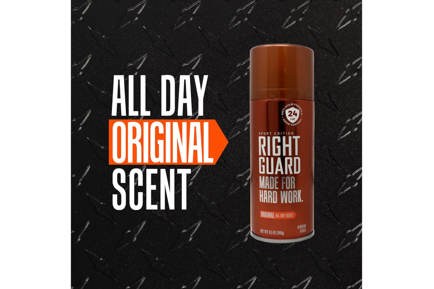 Right Guard Deodorant Spray Original - Made For Hard Work - 8.5 oz, Pack of 4