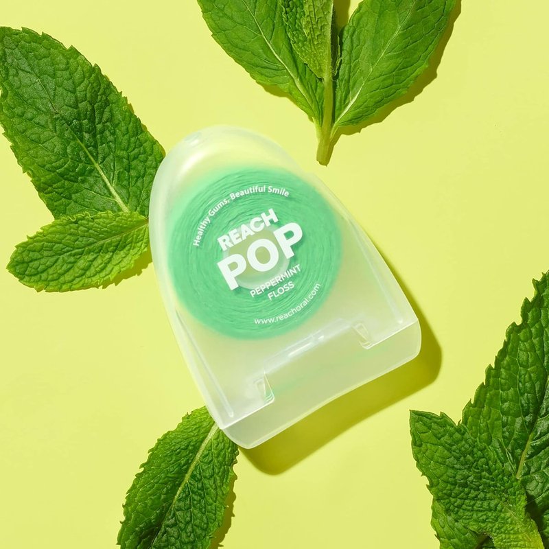 Dental Floss - Peppermint Plaque Remover, Shred Resistant, Vegan Wax | 54.6 Yd, Eco-Friendly Packaging