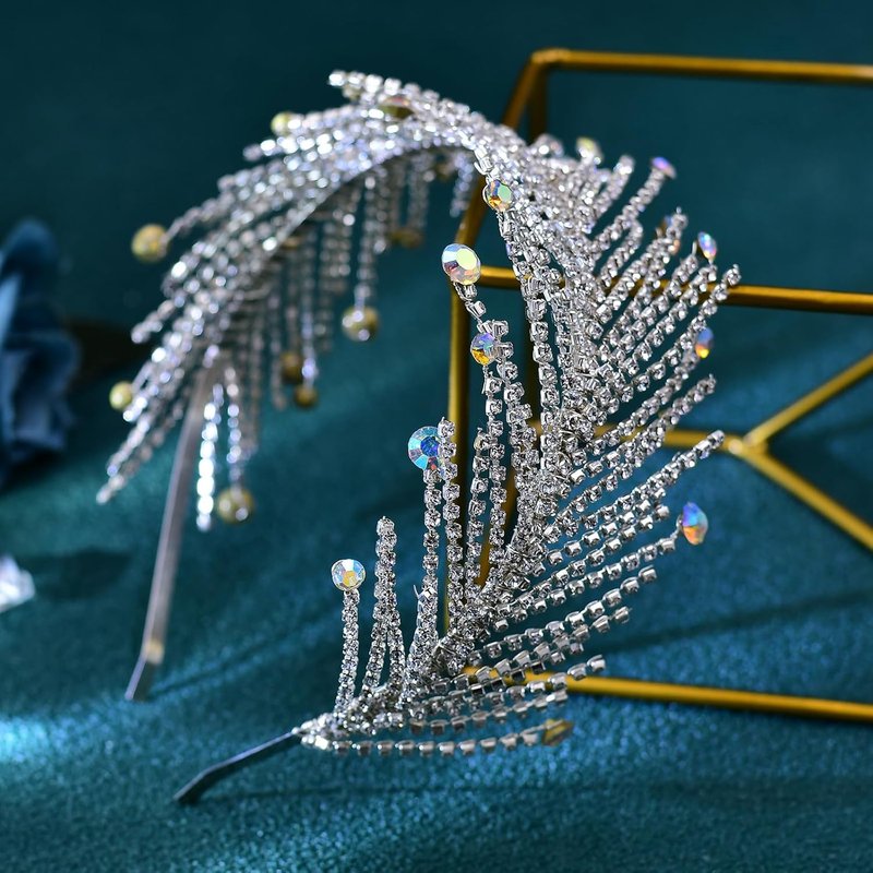 Rhinestone Bridal Hair Band - Handmade Crystal Headband for Weddings | Elegant Diamond Chain Design