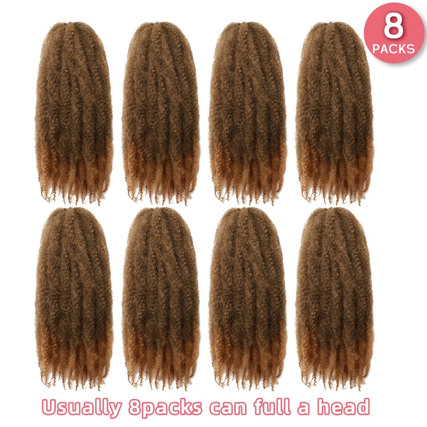 Marley Twist Braiding Hair 24Inch 8packs Soft Cuban Twist Hair for Black Women(T27 24Inch(Pack of 8))