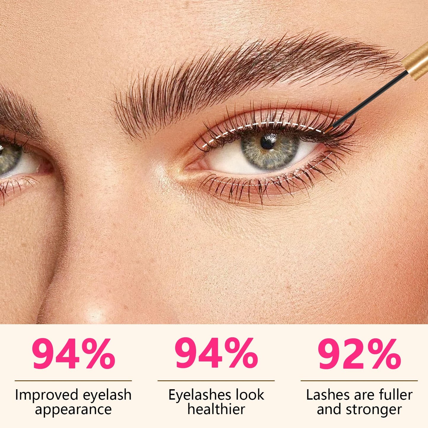 MAVENI Lash Enhancing Serum, Women's Advanced Cosmetics, Eyelash Growth Serum, Promote Longer, Fuller, and Denser Eyelashes, Fast and Effective (Gold, 0.1 Fl Oz (Pack of 1))