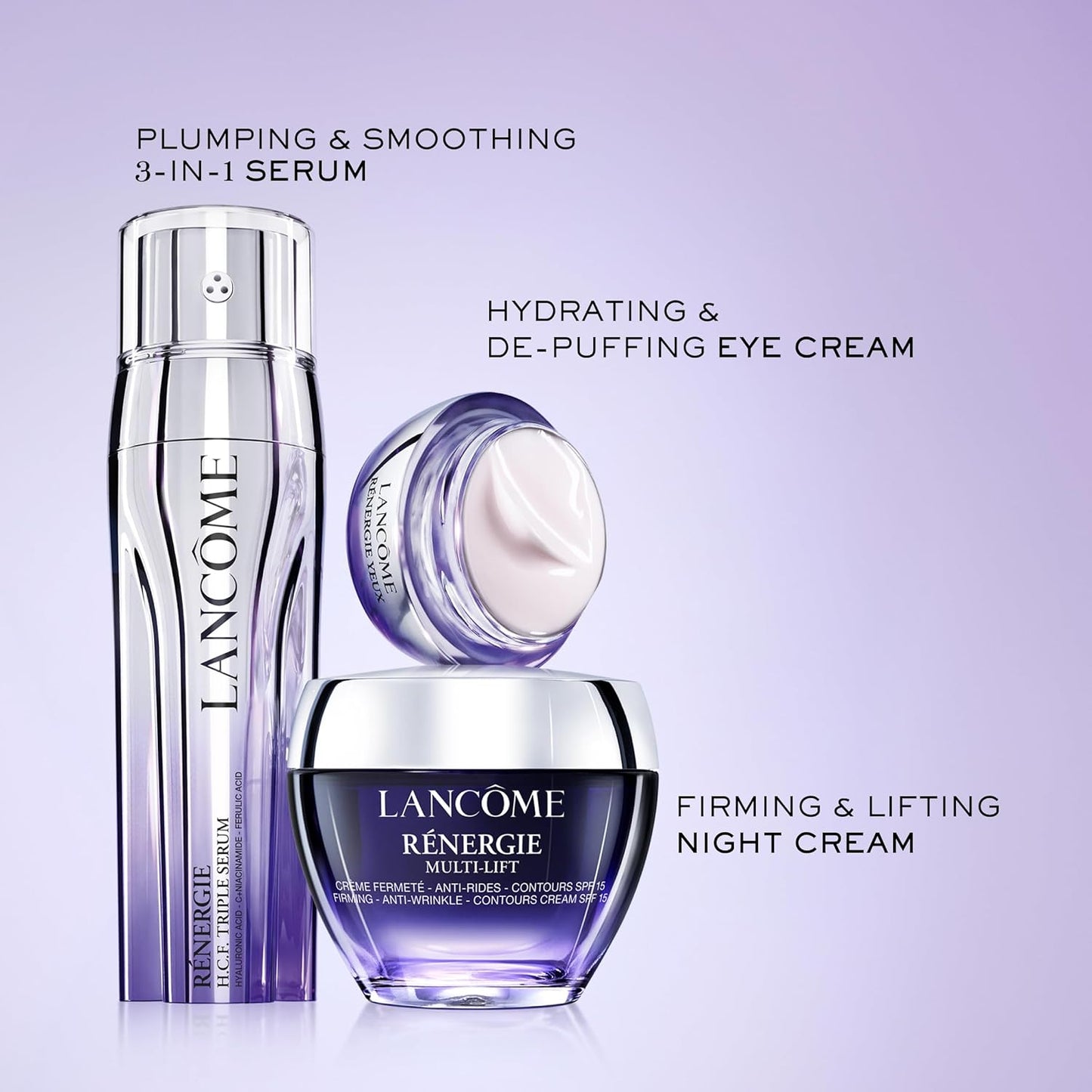 Lancôme Rénergie Lift Multi-Action Night Cream - Anti-Aging Hydrating & Firming Moisturizer with Hyaluronic Acid | 1.7 oz