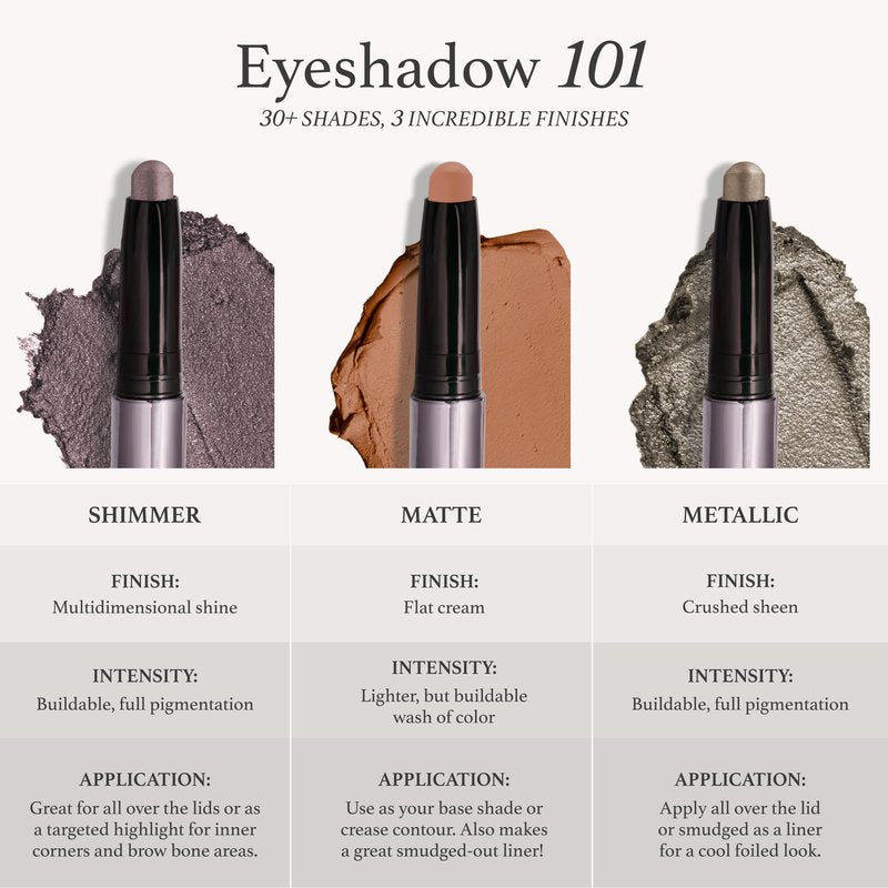 Julep Eyeshadow 101 Crème-to-Powder Waterproof Eyeshadow Stick Duo – Long-Lasting, Crease-Proof, Easy Apply with Built-in Smudger - Bronze Shimmer and Warm Gold Shimmer