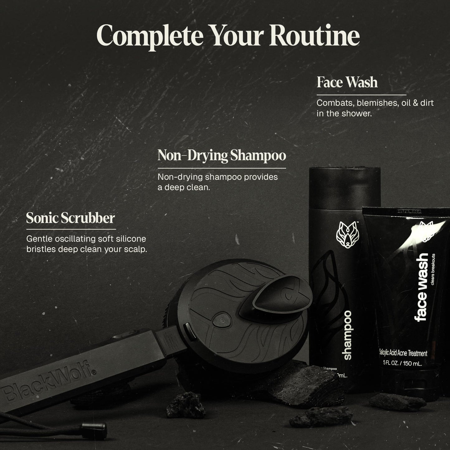 Black Wolf 2-Pack Moisturizing Body Wash Bundle - Mens Hydrating Bodywash for Dry, Dehydrated, & Sensitive Skin - Hyaluronic Acid, Aloe Vera, & Jojoba Oil Body Cleanser Help Remove Oil & Dirt