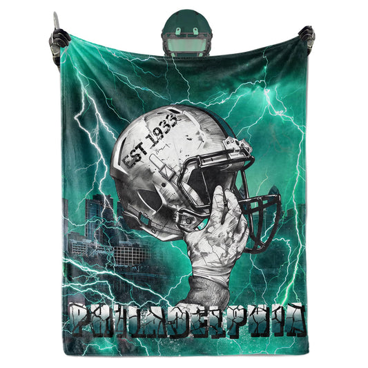 Football City Blanket Gifts for Men Cozy Throw Flannel Blanket for Sofa Couch 60x50 Inches Sport Style Blanket for Men Football Lovers Fan Gifts